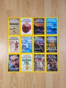 National Geographic Magazine 2007 Complete Year Lot of 12 No Maps  - Picture 1 of 5
