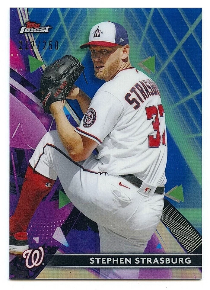 2021 TOPPS FINEST STEPHEN STRASBURG  /250 AQUA VAPOR REFRACTOR #51 - NATIONALS - Image 1 of 1