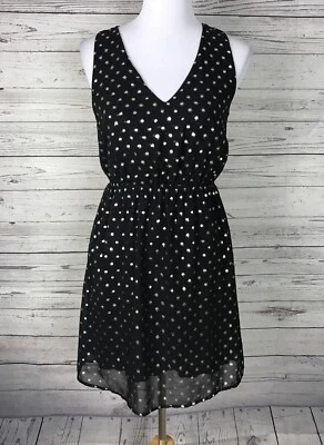 Vestido para mujer EVERLY negro dorado sin mangas cuello en V espalda abierta forrado talla S Foto 1 de 4