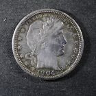1904-P "HIGH GRADE" Barber Silver Quarter!!! Great Toning and Shape!!!