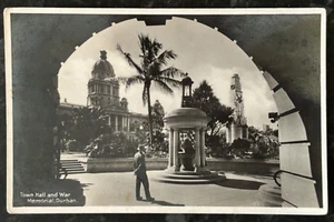 Durban South Africa Town Hall & War Memorial Postcard - Picture 1 of 5