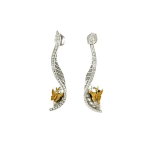 Auth Carrera y Carrera Universo Prisma 18k White & Yellow Gold Diamonds Earrings - Picture 1 of 7
