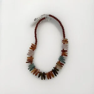 Jay King Necklace Jade, Carnelian, Quartz, Tigers Eye 18” + 3” Extender - Picture 1 of 5