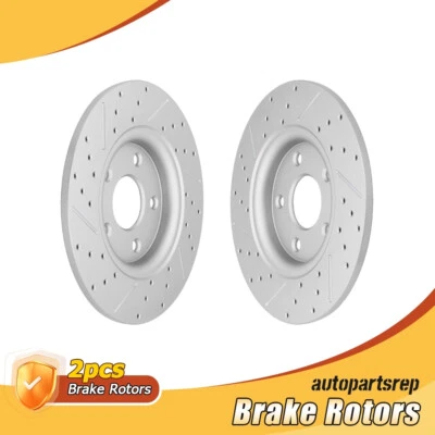 Rear Drilled Brake Rotors for 2020 Dodge Grand Caravan 2014-2019 2020 Journey - Image 1 of 4