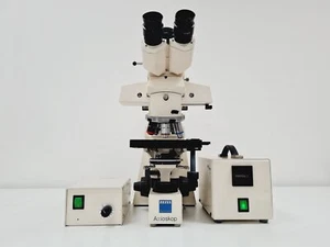 Carl Zeiss Axioskop El Einsatz Fluoreszenzmikroskop mit 5 Objektiven - Bild 1 von 24