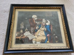 Acquaforte caricaturale inizio XIX secolo di James Gillray "Trattori metallici" - Foto 1 di 9