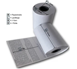 100 Stk. Thermorollen 57mm x 9m x 12mm - 100 Rollen - SEPA Lastschrift - Bild 1 von 1