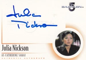 THE COMPLETE BABYLON 5 (2002) - A6 JULIA NICKSON (CATHERINE SAKAI) AUTOGRAMM - Bild 1 von 1