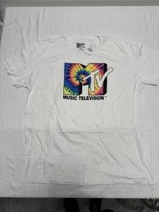 Camiseta MTV Tie Dye Logo Para Hombre Vintage Clásica Talla 2XL 100% Algodón - Imagen 1 de 8