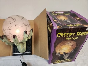 New  Vintage Halloween Creepy REACHING Hand Wall Light W Globe  1996 - Picture 1 of 8