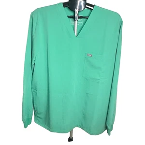Figs Womens Technical Collection Mint Green Long Sleeve Scrub Top V Neck Size XL - Picture 1 of 5