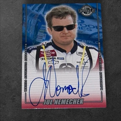 Joe Nemechek PACK PULLED NASCAR signed card 2001 WHEELS AUTHENTIC AUTOGRAPHS A - Image 1 of 2