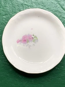 Vintage Porcelain Butter Pat Floral Gold Rim - Picture 1 of 12