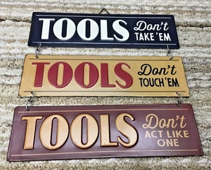 Vintage Metal Tool Sign by Open Road 12.5" x 13" - Picture 1 of 3