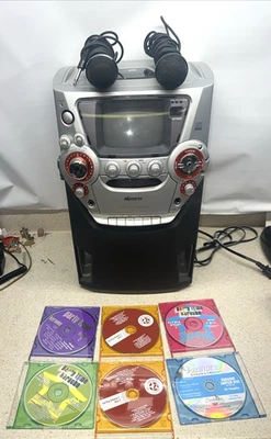 MEMOREX Karaoke Machine w/ Dual Mic Model MKS5622 CD Cassette SCREEN INOP - Image 1 of 4