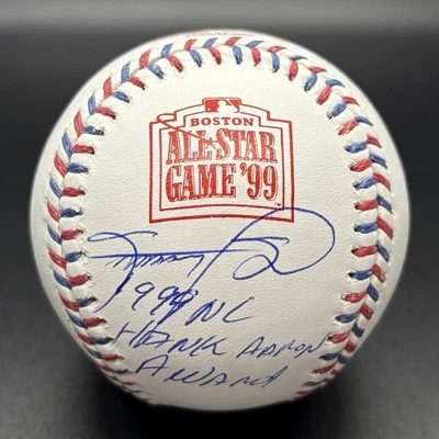 Sammy Sosa "Premio Hank Aaron 1999" Juego de Estrellas 1999 Béisbol Autografiado (BAS) Foto 1 de 2