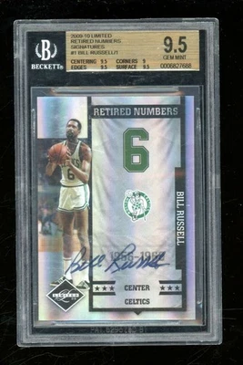 Autógrafo Panini Limited Bill Russell 2009-10 1/1 BGS 9,5/10 Celtics ZK9872 Foto 1 de 2