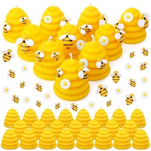 96 Pcs Beeswax Baby Shower Candles Set Includes 24 Pcs Beehive Votive Candles... - Picture 1 of 6