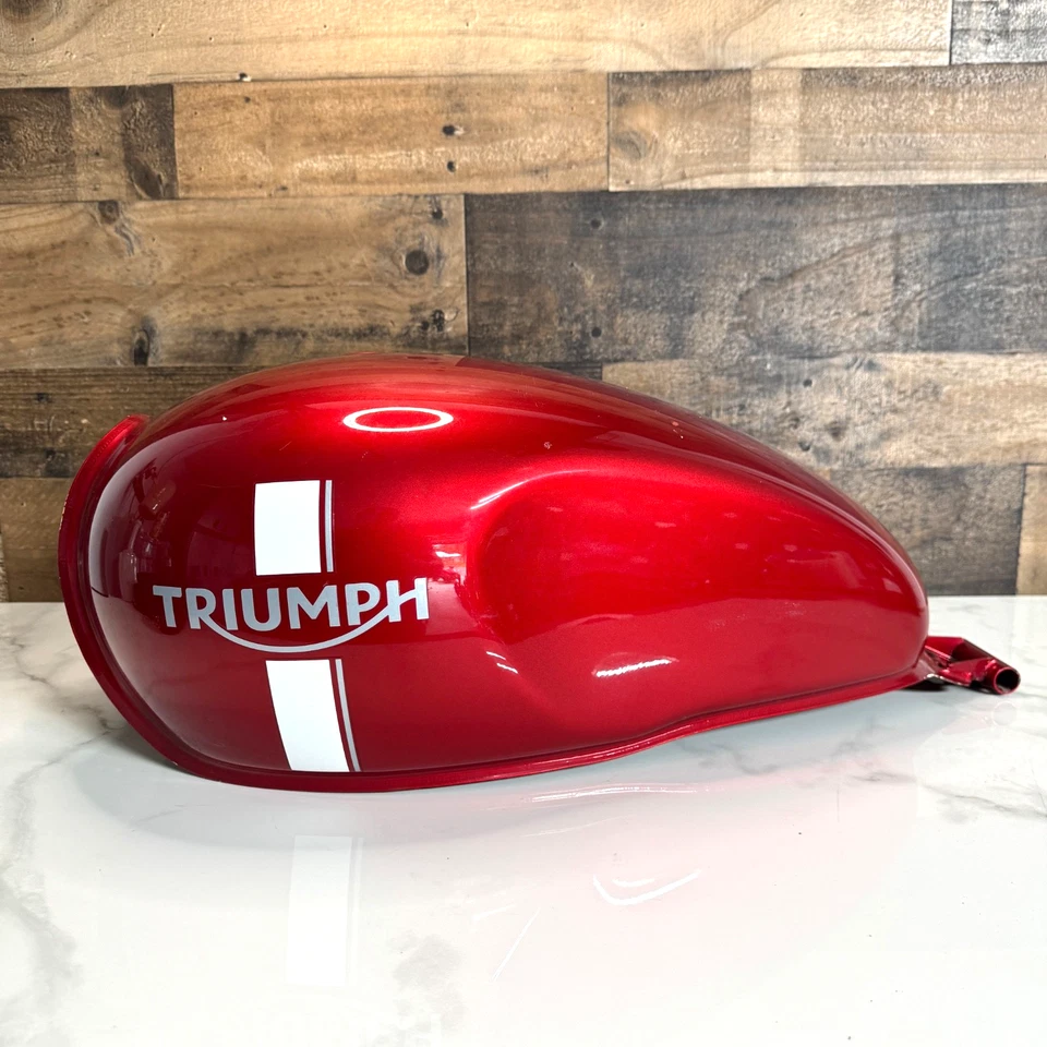 🔥 2016 16-17 Triumph Bonneville Street doble tanque de gasolina depósito de pila de combustible Foto 1 de 4