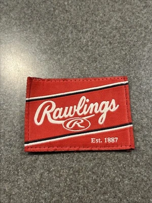 Rare Vintage Rawlings Baseball Fabric Logo Sew On Patch Unique Embroidered 1.5x2 - Image 1 of 4