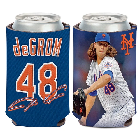 New York Mets Can Cooler 12 oz. Jacob deGrom Koozie Cover