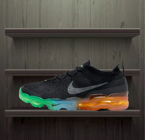 Nike Air VaporMax Flyknit 2023 Black blue orange Mens Business casual shoes - Picture 1 of 10