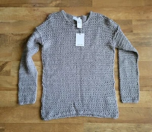 JOHN + JEN Mujer XS Extra Pequeño GRIS CLARO Suéter Neiman Marcus Tejido Acrílico - Imagen 1 de 8
