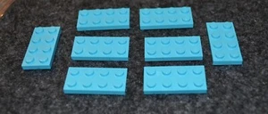 Ladrillos de placa estándar 8 ~ 2x4 azul medio (azul) ~ piezas nuevas de Lego ~ - Imagen 1 de 1