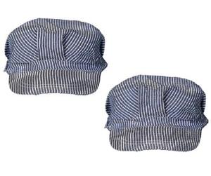 2 Pack - Train Engineer Hats - Adjustable Railroad Conductor Costume Party Caps