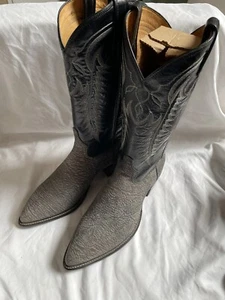 Vintage Tony Lama 6252 Shrunken Bull Shoulder Cowboystiefel Herren 10 EE Neu ohne Karton - Bild 1 von 12