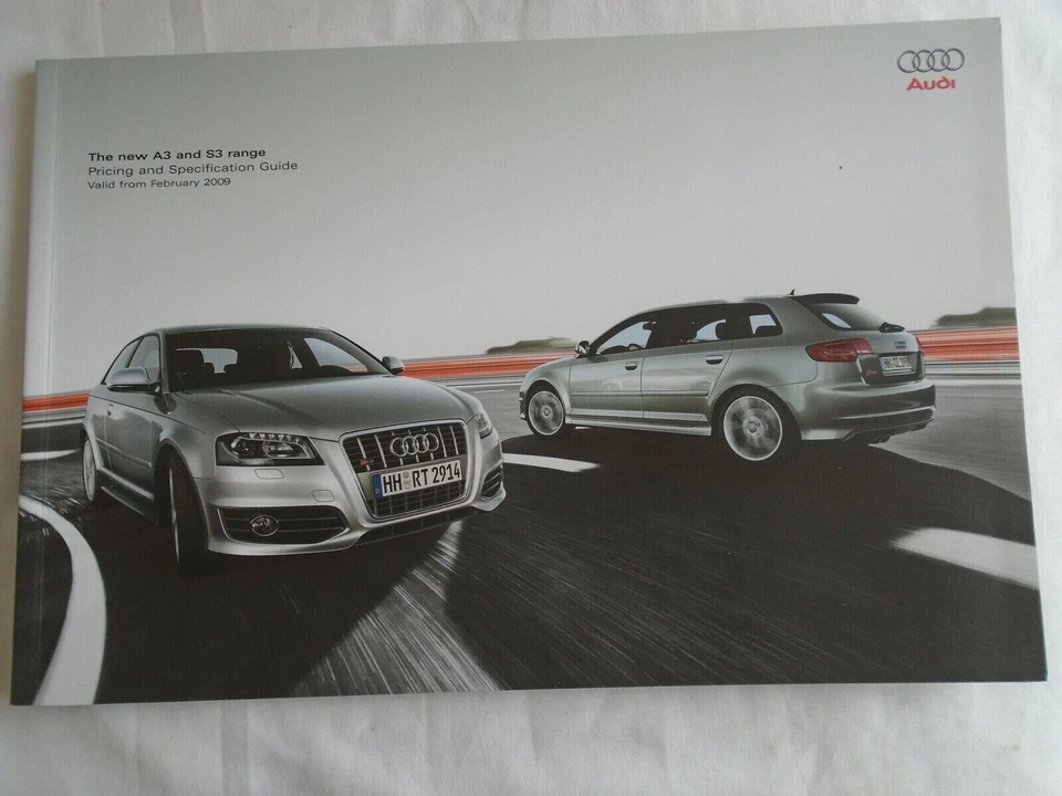 Audi A3 & S3 range Pricing & Specs brochure Feb 2009 UK market - Image 1 of 1