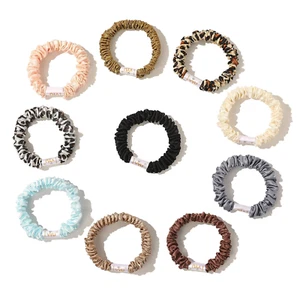 Scrunchies Silk Satin Hair Ties - Small Mini Thin Elestics Ponytail Holder Hair - Picture 1 of 12