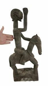 Cavaliere Dogon Antica Grande Statua 70 CM Mali Arte Coutumier Africano 17239 - Picture 1 of 12
