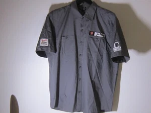 Jim Beam Whiskey Embroidered & Collared Button-Down Short Sleeve Shirt Brewiana - Picture 1 of 5