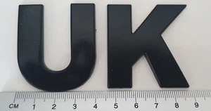 BIG UK Sign Metal 3D Self-adhesive Car Letters badge emblem sticker - MATT Black - Picture 1 of 3
