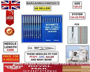 SCHMETZ 134-35 PCR NM:130 SIZE:21 WALKING FOOT INDUSTRIAL SEWING MACHINE NEEDLES - Picture 1 of 6