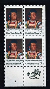 UNITED STATES SCOTT# 1364 MNH   MR. ZIP   BLOCK/4   CHIEF JOSEPH AMERICAN INDIAN - Picture 1 of 1