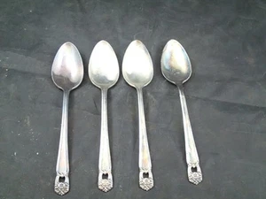 1847 Rogers Bros 1947 " ETERNALLY YOURS " 4 Teaspoons Vintage 6 1/4" Spoons - Picture 1 of 4