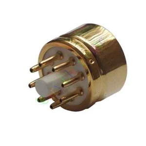 Base de ahorro de tubos de vacío de cerámica dorada de 8 pines de 2 piezas para amplificadores de audio KT88 6N8 - Imagen 1 de 3