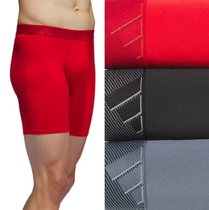 NIB Adidas Men's QUICK DRY MICROFIBER BOXER BRIEFS (3 Pack), RED/BLACK/GREY. 5" - Picture 1 of 4
