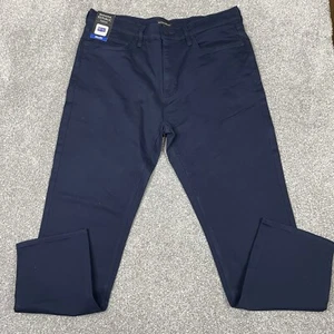 Pantalones Banana Republic para hombre 36x30 (Act. 36x29) Vestido de oficina elástico azul marino nuevo con etiquetas - Imagen 1 de 10