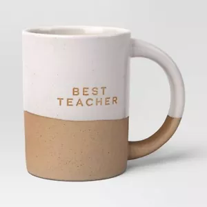 14 oz Stoneware Best Teacher Mug Off-White - Room Essentials 2025 - Picture 1 of 4