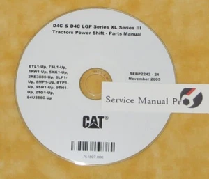 SEBP2242 Caterpillar D4C & D4C LGP Series 3 III Tractor Parts Manual Book CD.1FW - Picture 1 of 1