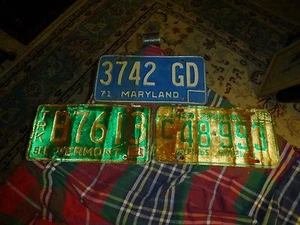 Vintage 70's NEW ENGLAND STATES Tag Wall Hanger Lot Of 3 Unique Collectors ! - Picture 1 of 5