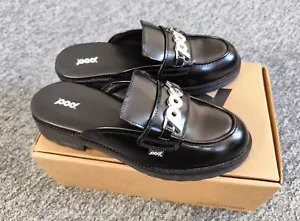 POD Mules Cuero Negro, 39/6, ¡NUEVO! PVP £70 - Imagen 1 de 16