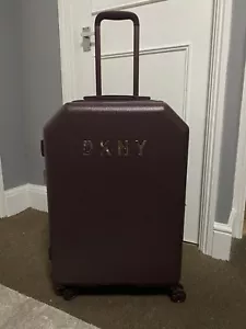 DKNY Hard Shell Suitcase Maroon - Picture 1 of 11