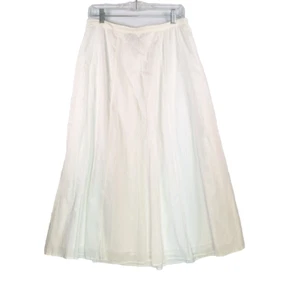 Falda midi de algodón Dana Buckman Voile forrada blanca ligera talla 8 - Imagen 1 de 12