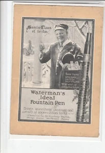 Original 1919 Waterman's Ideal Füllfederhalter Zeitschrift Anzeige "Weihnachtsmann von heute" - Bild 1 von 1