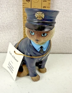 Hamilton Furr-Ever Firefighter Tails of Honor Resin Cat 4" Figurine Collectible - Picture 1 of 8