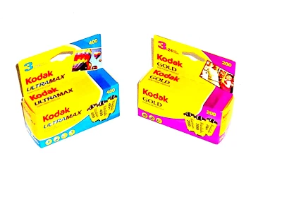 3x KODAK GOLD 200 + 3x KODAK ULTRAMAX 400 COLOR NEG 35mm/24 exp--expiry: 03/2026 - Image 1 of 4